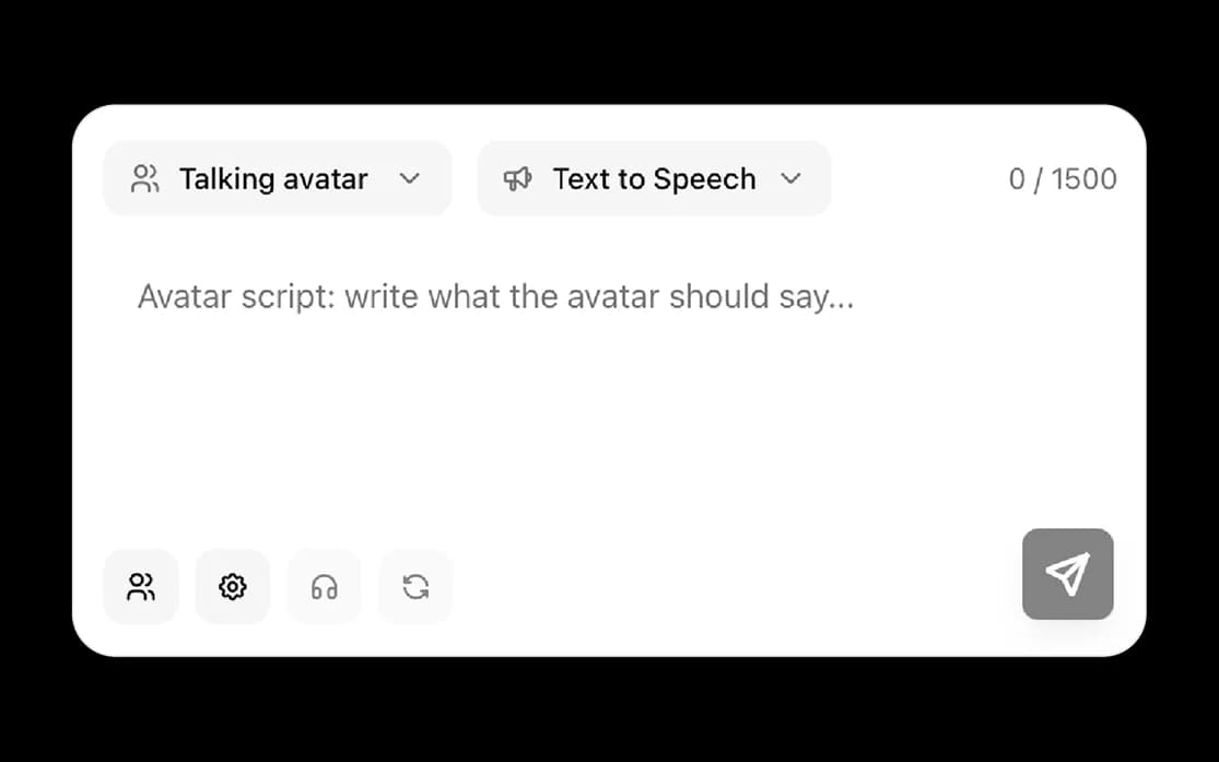 Script writing interface